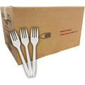 Disposable Plastic Forks 1000 Pack Medium Weight, White Bulk Plastic Cutlery Set for Takeout, Meal Prep
