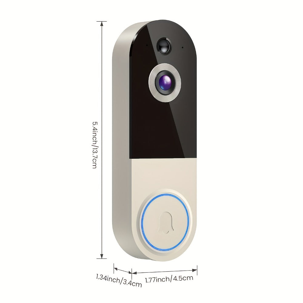 1440P Wireless Video Doorbell Camera WiFi Smart Doorbell with Night Vision Two-Way Audio Motion Detection Rechargeable Battery Local Storage