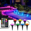 RGB Outdoor Pathway Lights 16 Million Color Changing Music Sync - Remote & APP Control Timer 50FT for an Everyday Personal Care Routine