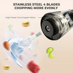 Mini Electric Food Processor 450W with 2 Bowls & 4 Bi-Level Blades, Meat Grinder & Vegetable Chopper for Baby Food