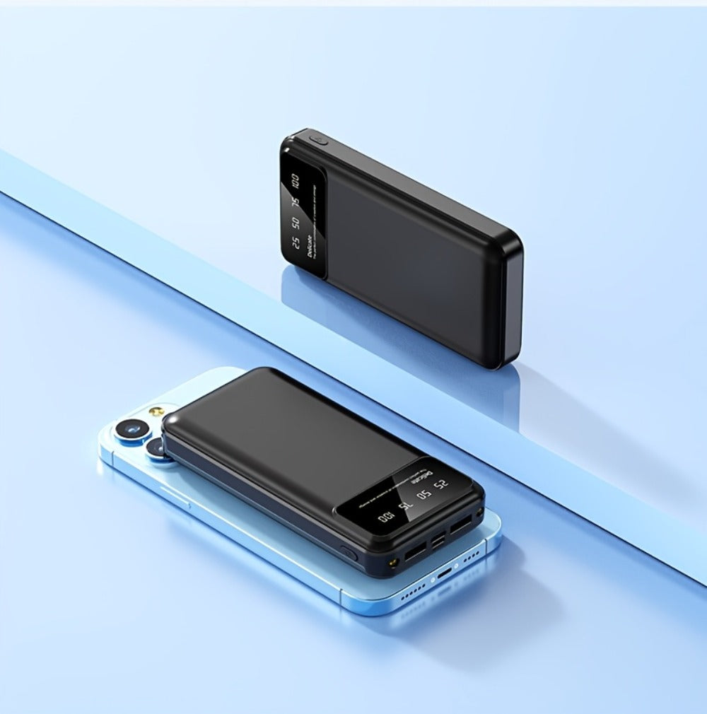 65000mAh Portable Power Bank with LED Display USB Charger for iPhone 17 16 15 14 13 12 11 XS Android Phones Tablets