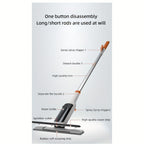 3-in-1 Glass Cleaning Kit with Durable Metal Pole & Scraper, Window Cleaner Tool for High Windows Shower Doors Car Windshields