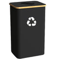 Recycling Bin 26 Gallon 100L with Lid & Removable Inner Bag, Large Collapsible Trash Can for Bottles Cans Glass & Plastic Waste