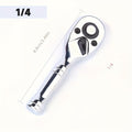Short-Handle 72-Tooth Ratchet Wrenches in 1/4-, 3/8- or 1/2-Inch Drive with Three Pictured Lengths