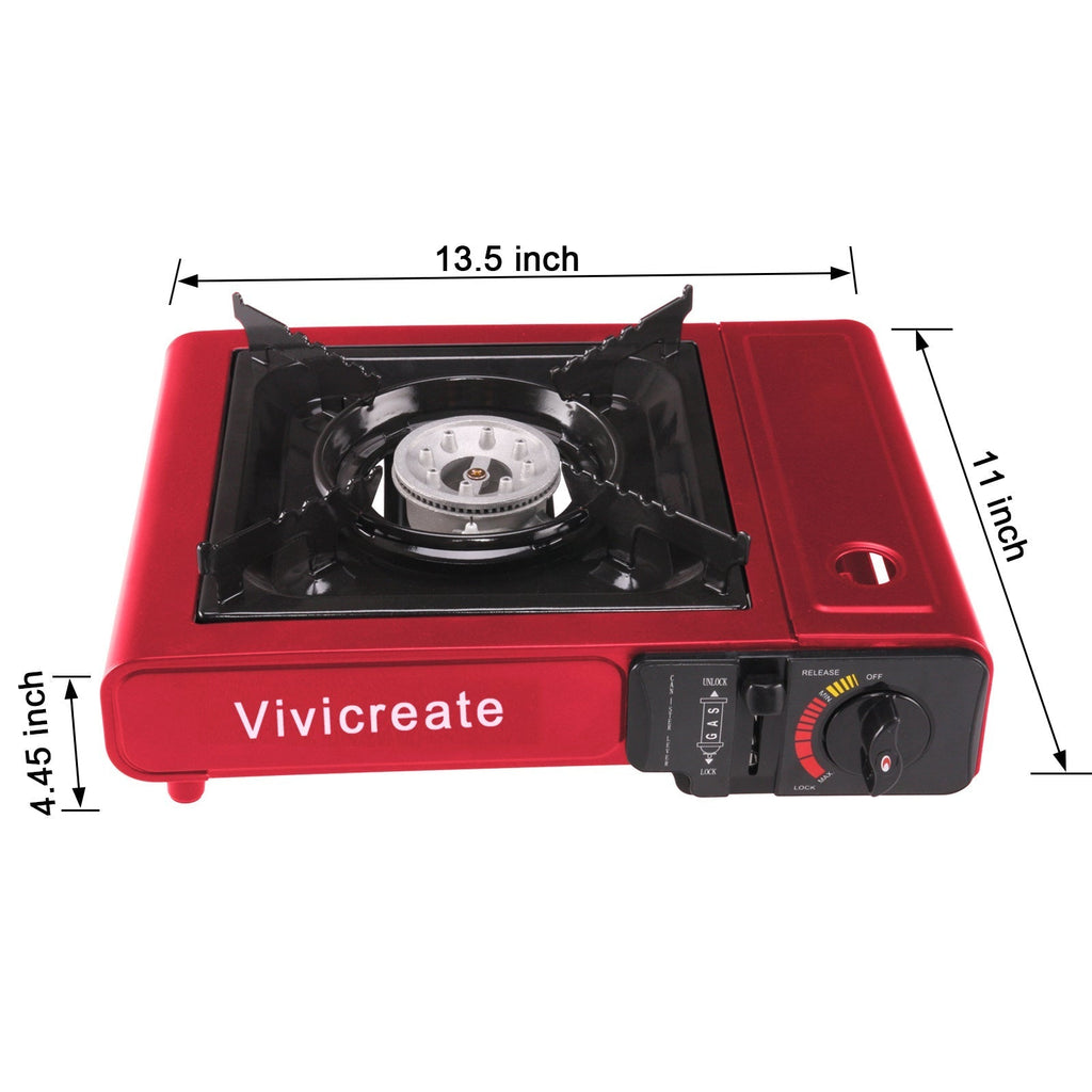 Portable Butane Camping Stove Single Burner – Compact Gas Cooker with Carrying Bag for Outdoor Cooking, Camping, Hiking, Fishing