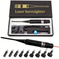 Bore Sight Laser Kit Red & Green Laser Boresighter with 8 & 32 Adapters – Multi-Caliber Universal Bore Sighter for .17 Cal to 12GA Rifle