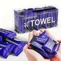 Compressed Towel Tablets 28 Pack – Disposable Magic Coin Tissue, Expandable Face Towel 11.8x9.4 Inch, Individually Wrapped Portable Paper