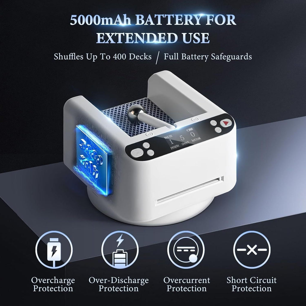 Automatic Card Dealer Machine 360° Rotating – Universal Anti-Cheating Playing Card Dealing Tool for Poker, Board Games & Family Game Night