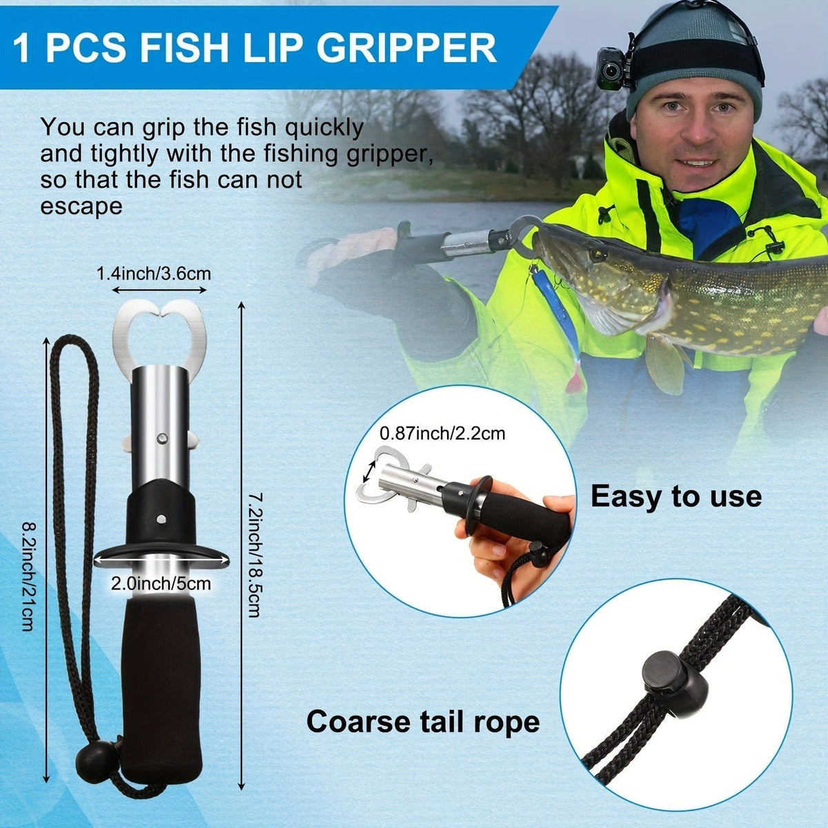 Fishing Tool Set 6pcs – Pliers, Fish Lip Gripper, Scale, Hook Remover, Saltwater & Freshwater Tackle Accessories Kit for Anglers