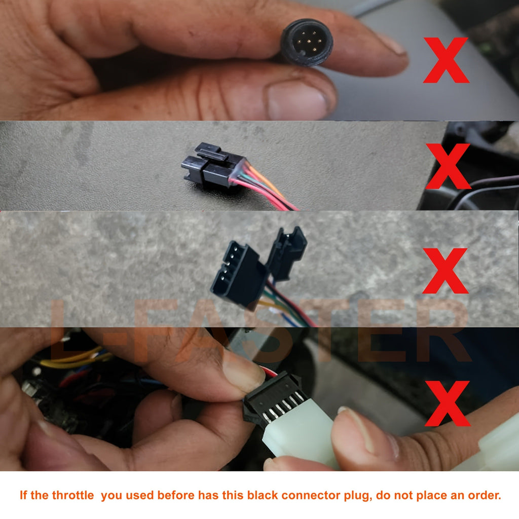 Electric Bike Scooter Key Throttle Grip Handle with LCD Display | 24V 48V Compatible | E-Bike Twist Throttle with Power Lock Wiring