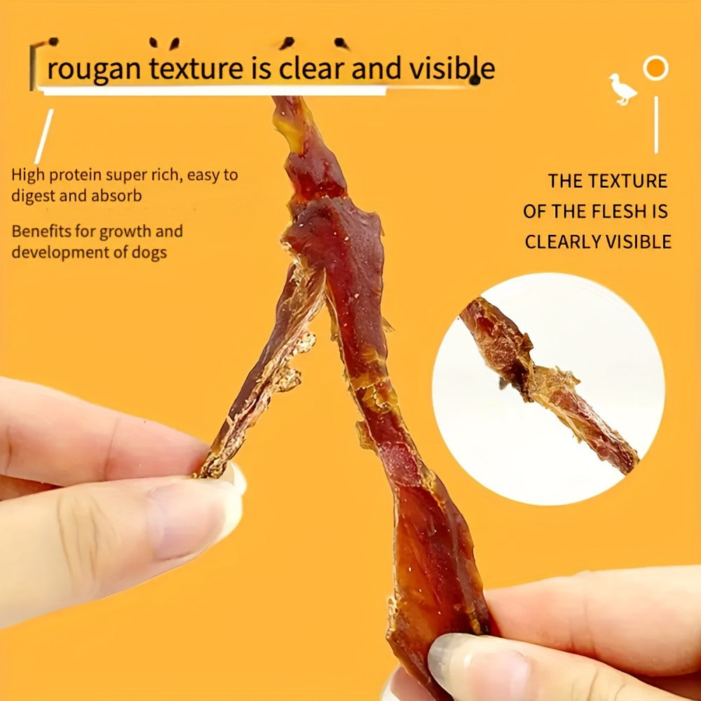Dog Treats Chicken and Duck Jerky Chews in 200g or 400g Package Options for Dog Reward Use