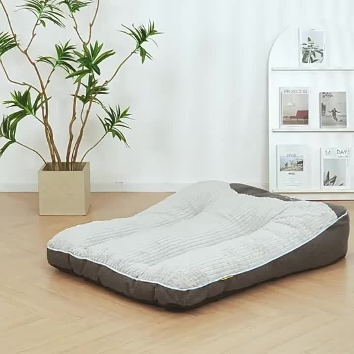 Thickened Dog Bed for Winter Warmth – Soft Polyester Fiber Fill, Collapse-Resistant, Machine Washable Cat & Dog Bed for Large Breeds