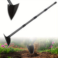 Garden Hoe Triangle Carbon Steel with Adjustable 15-72 Inch Long Handle, Sharp Triangular Blade for Weeding
