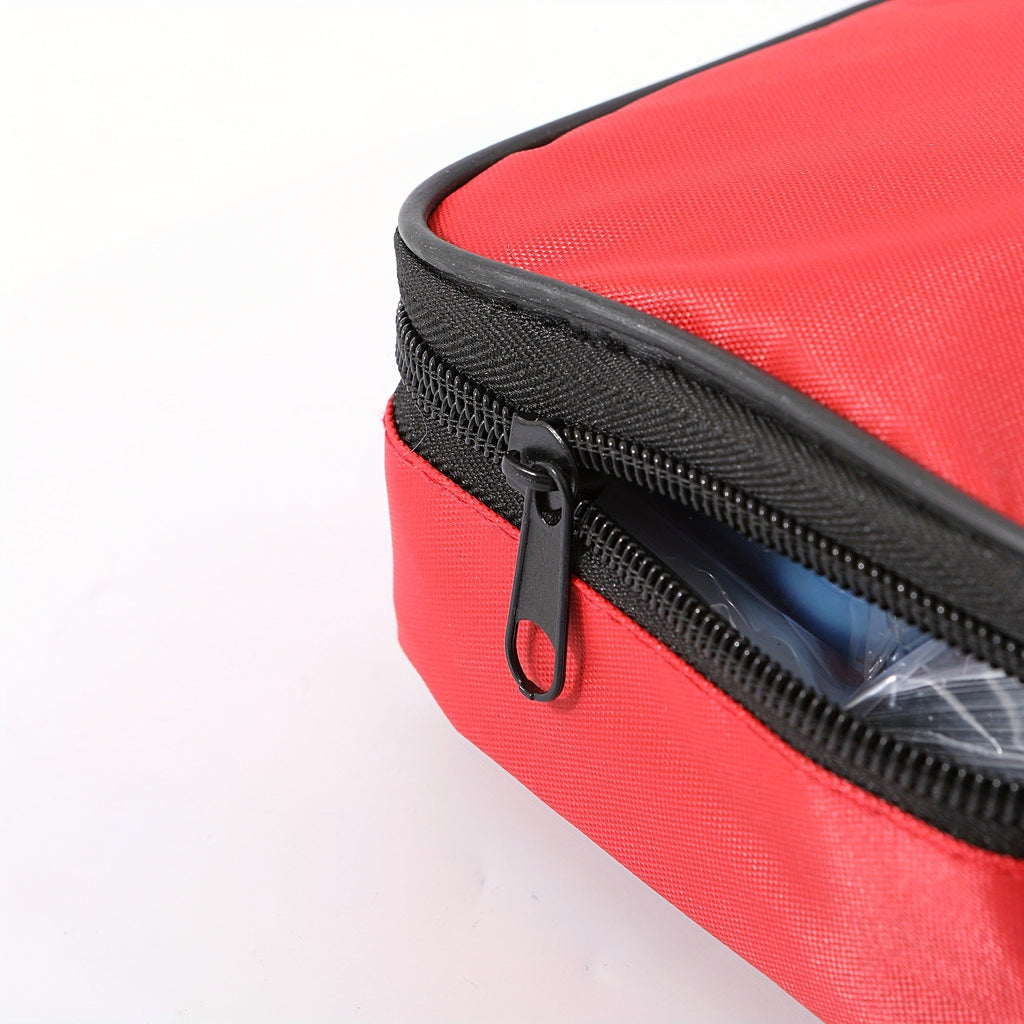 344-Piece First Aid Supply Kit in Compact Red Zipper Case with Listed 30-Category Assortment