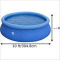 Round Inflatable Swimming Pool 10FT 12FT Circular Above Ground Family Pool Puncture-Resistant Quick for Garden, Patio and Yard Use