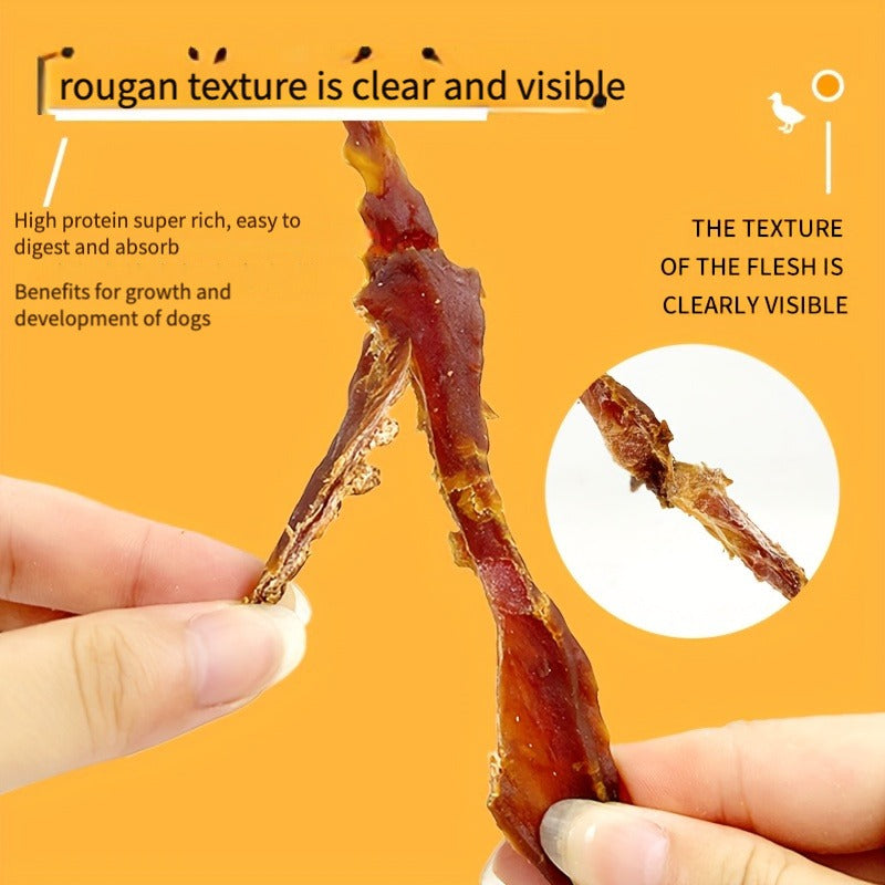 Dog Treats BLACK DUCK Chicken or Duck Jerky in 200g and 400g Package Options for Reward Use