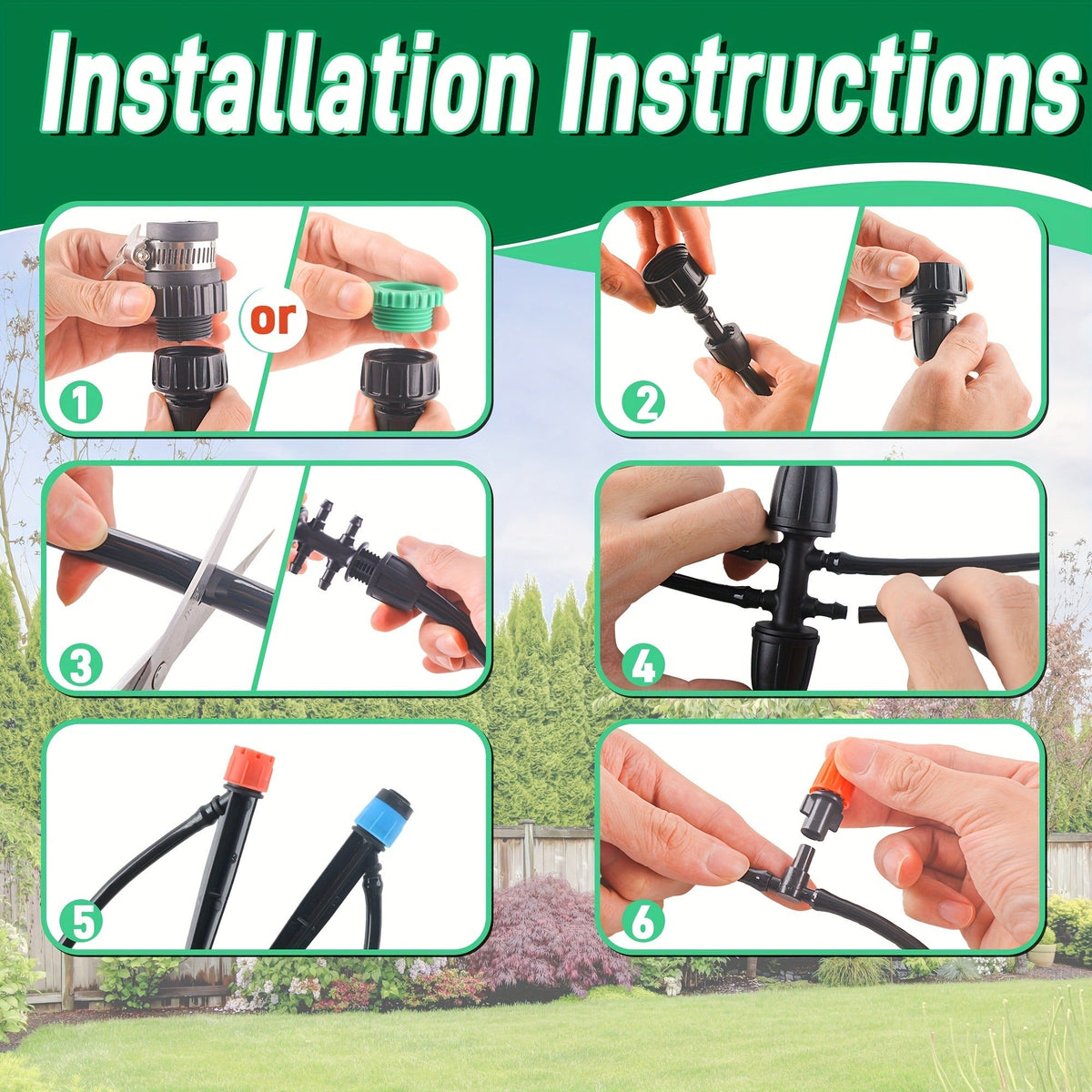 226FT Drip Irrigation Kit – Automatic Plant Watering System with Adjustable Nozzles for Garden & Greenhouse