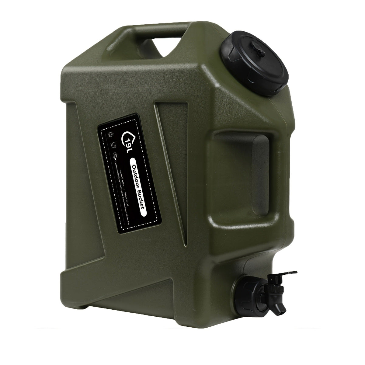 Water Storage Container with Spigot 2 Handles BPA Free PVC Collapsible Water Jug for Camping Outdoor RV Hiking Emergency Survival Portable
