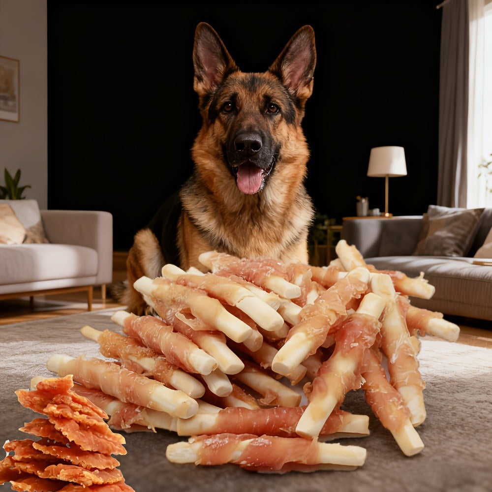 Dog Treats BLACK DUCK Chicken-Wrapped Milk Sticks in 200g and 400g Package Options for Reward Use