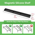 Magnetic Stove Top Shelf Organizer Silicone Spice Rack 30 Inch Heat Resistant Flexible Over Oven Kitchen Storage Organizer Strong Magnetic