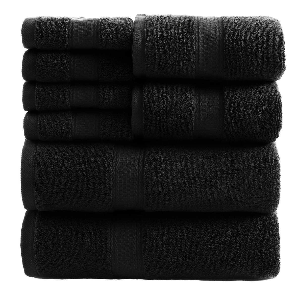 Towel Set 8 or 16 Piece Thickened Bath, Hand and Washcloth Collection in Multiple Solid Colors