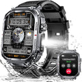 Smart Watch 2.02-Inch Rugged Display with Calling, LED Flashlight, 400mAh Battery and Black Band
