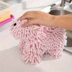 Microfiber Kitchen Towels Super Absorbent Cute Puppy Cartoon Design Dish Towels for Kitchen Bathroom Hand Towel Knit Fabric Quick Dry Blue