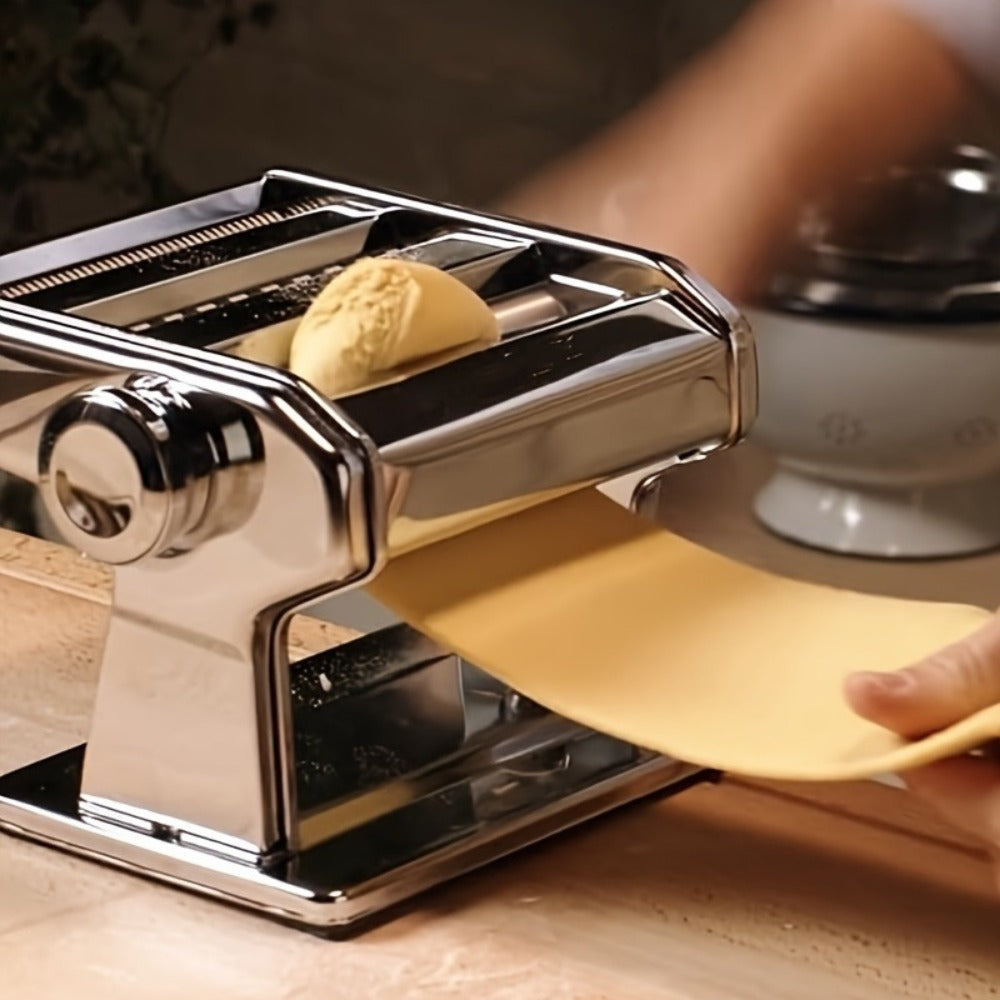Pasta Maker Machine Manual 9 Adjustable Thickness Settings Stainless Steel Pasta & Noodle for Home Cooking, Dining and Outdoor Meals