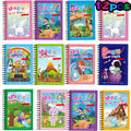 12-Piece Reusable Water Doodle Book Set with Refillable Pens and Assorted Illustrated Themes