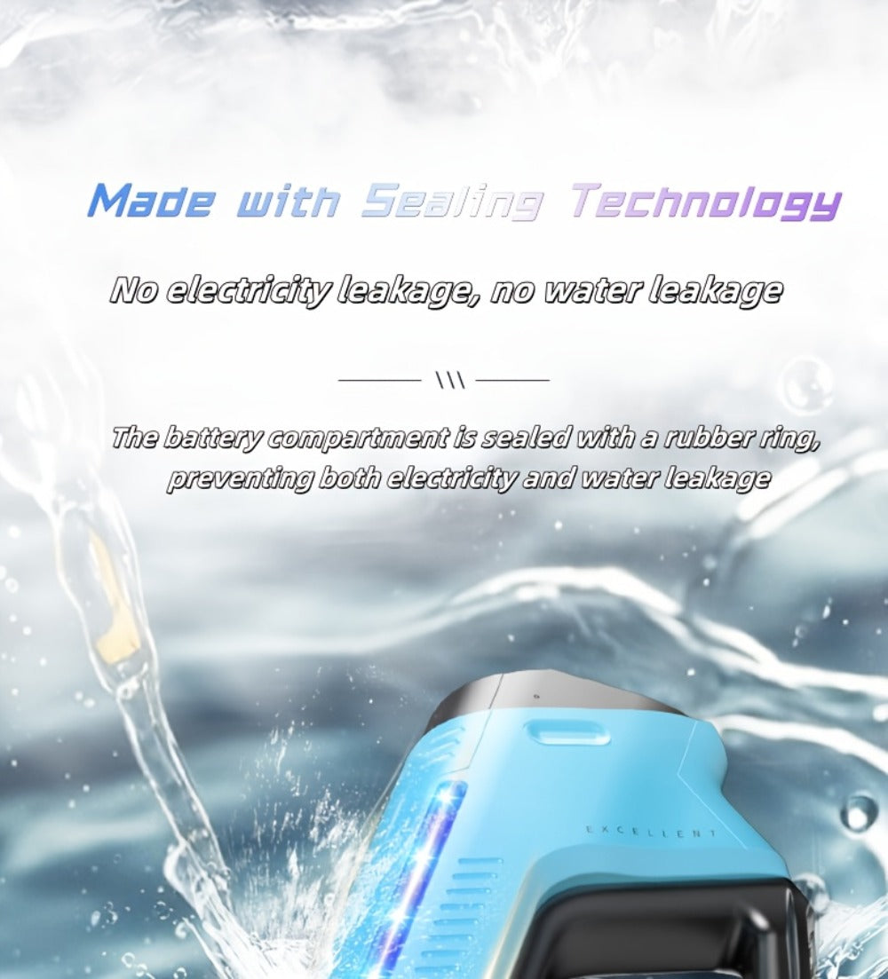 Electric Pulse-Light Water Blaster with Auto-Suction Refill, 16.54-Inch Body and Three Color Options
