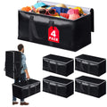 Moving Bags Extra Large Heavy Duty Storage Totes with Backpack Straps & Double Zipper – 4pcs Stackable Packing Bags for Moving