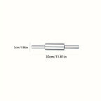 Stainless Steel Rolling Pin, Professional Non-Stick Dough Roller with Non-Slip Grip and Rounded Ends, Easy to Clean Baking Rolling Pin