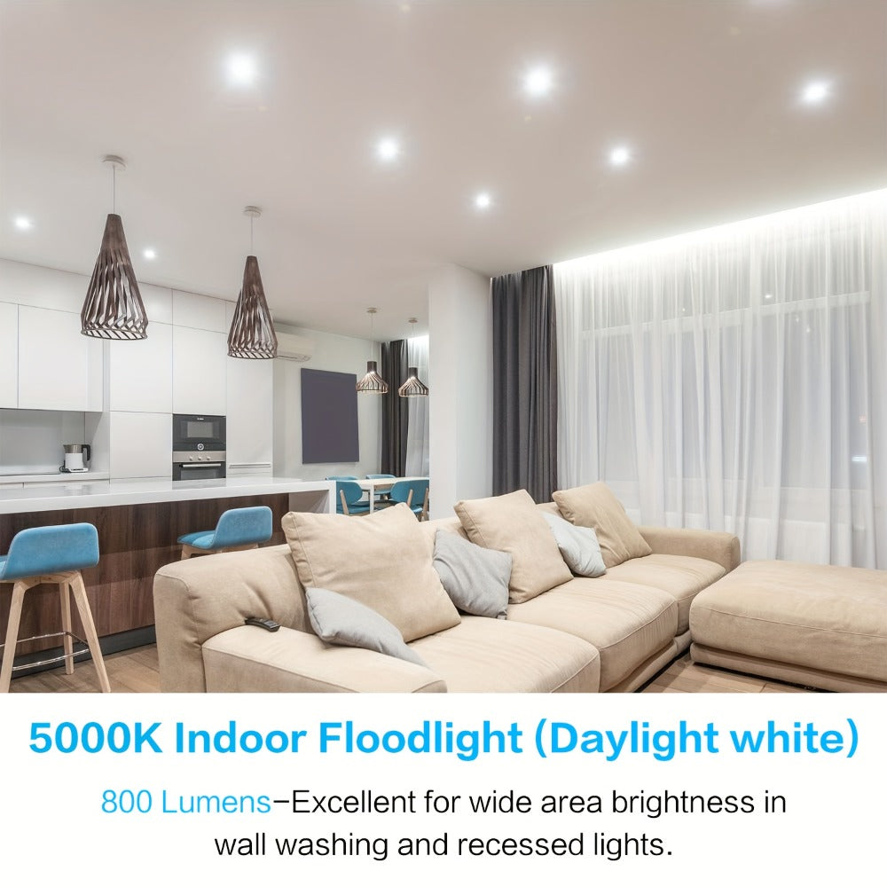BR30 LED Flood Light Bulbs Dimmable 9W = 65W Equivalent 800 Lumens E26 Base CRI 80+ Recessed Light Bulbs for Ceiling Kitchen