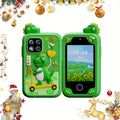 Kids Dinosaur Toy Phone with 8GB, HD Touchscreen & Dual Camera, Educational Travel Toy Cell Phone for Boys & Girls