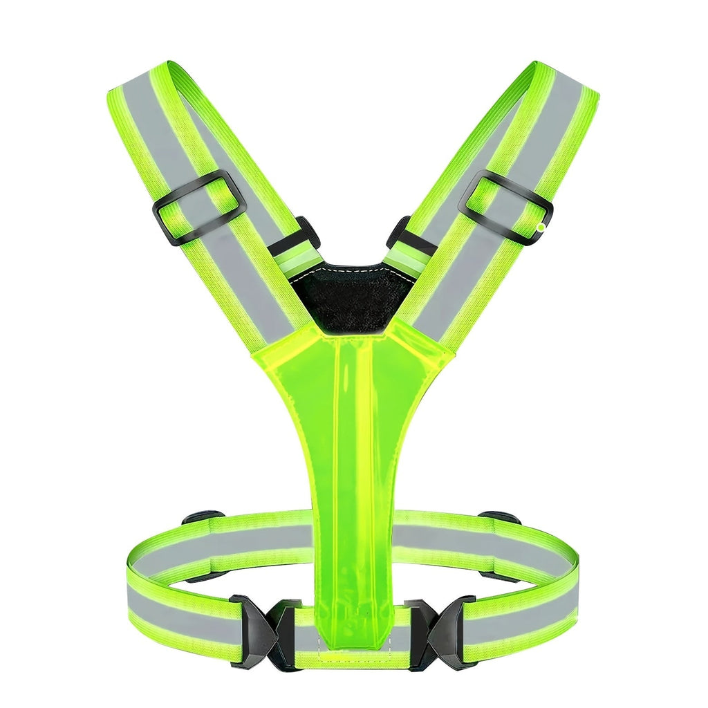 Reflective Running Vest with 3 LED Lighting Modes – High Visibility Safety Vest for Night Running, Walking & Cycling