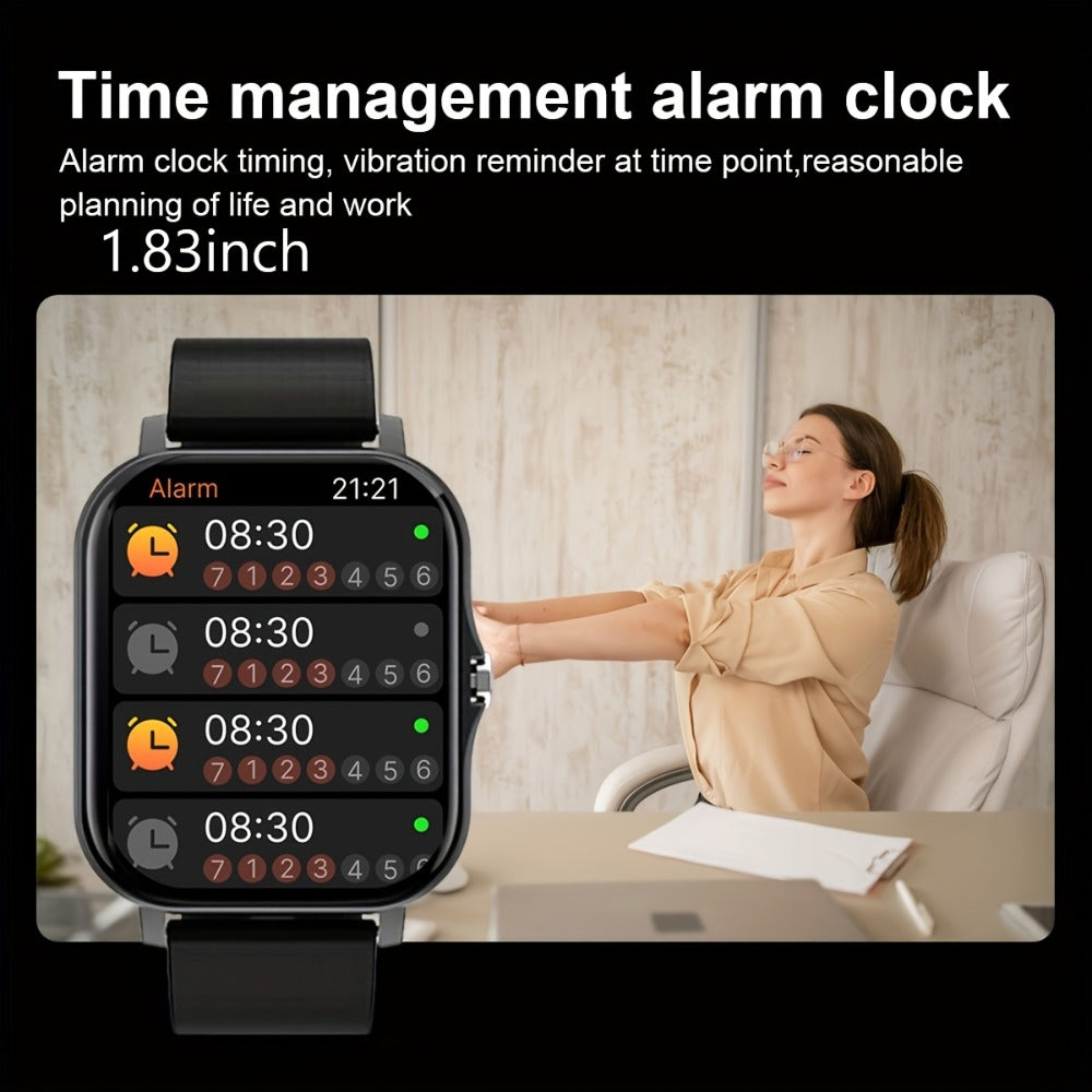 Smartwatch with Navigation & Dual Strap 1.83" TFT Full Touch Screen, Wireless Calling, Remote Camera, Music Player, Message Alerts