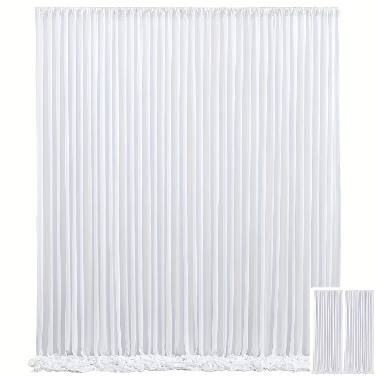 Party Backdrop Curtains 2pcs 59x118 Inch with Poles Wrinkle-Resistant Non-Transparent Fabric for an Everyday Personal Care Routine
