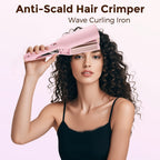 32mm Wave Curling Iron - Women's Hair Curler for Deep Curls & Instant Beach Waves, Professional Salon Styling Tool for All Hair Types