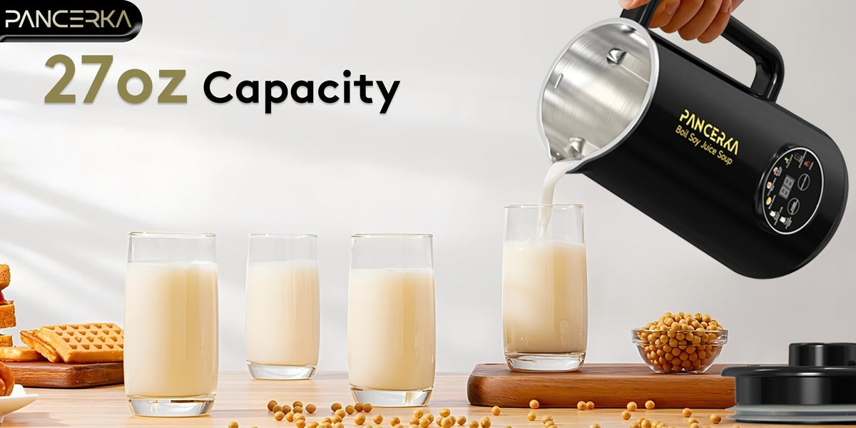 Soy Milk Maker Automatic Nut Milk Machine 27oz – One-Touch Operation, Multi-Functional for Almond, Oat, Soy
