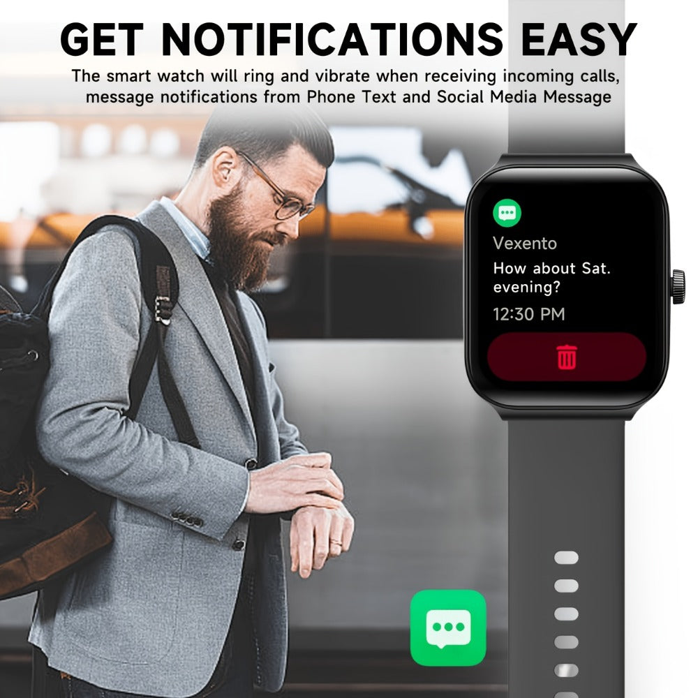 Smart Watch 1.95-Inch Touch Display with Voice Assistant, Wireless Calling and 100+ Custom Faces