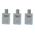 Perfume for Men AOUA 3-Pack with Three 3.4 oz Bottles and Citrus, Jasmine, Woody-Musk Profile