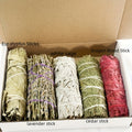 Sage Smudge Kit 5 Pack White Sage Cedarwood Dragon's Blood Eucalyptus Lavender Incense Sticks for Entryways, Bedrooms and Living Spaces
