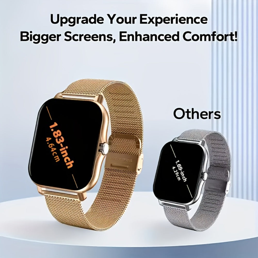 Smartwatch with Navigation & Dual Strap 1.83" TFT Full Touch Screen, Wireless Calling, Remote Camera, Music Player, Message Alerts