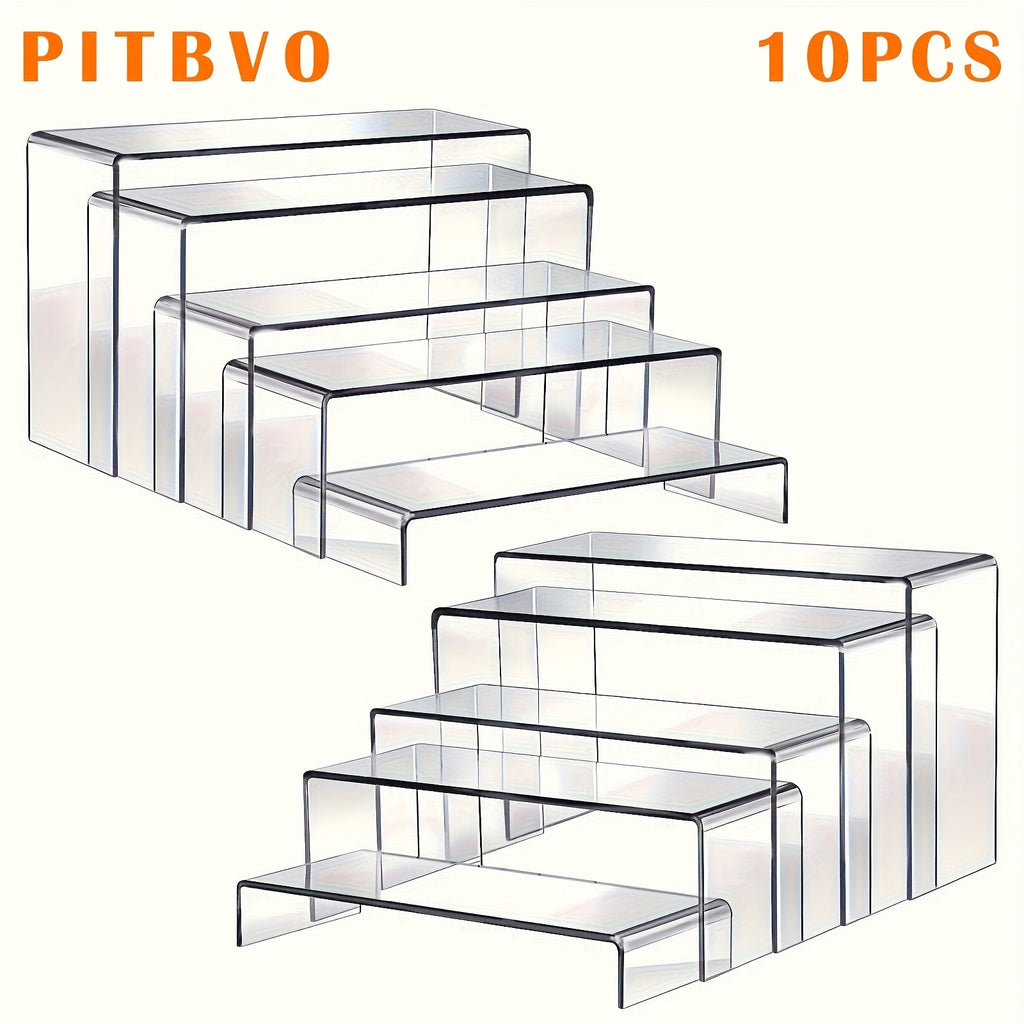 Acrylic Display Risers Clear Transparent Stands for Funko Pop Figures, Cupcakes, Jewelry, Perfume Bottles
