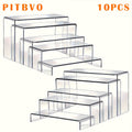 Acrylic Display Risers Clear Transparent Stands for Funko Pop Figures, Cupcakes, Jewelry, Perfume Bottles
