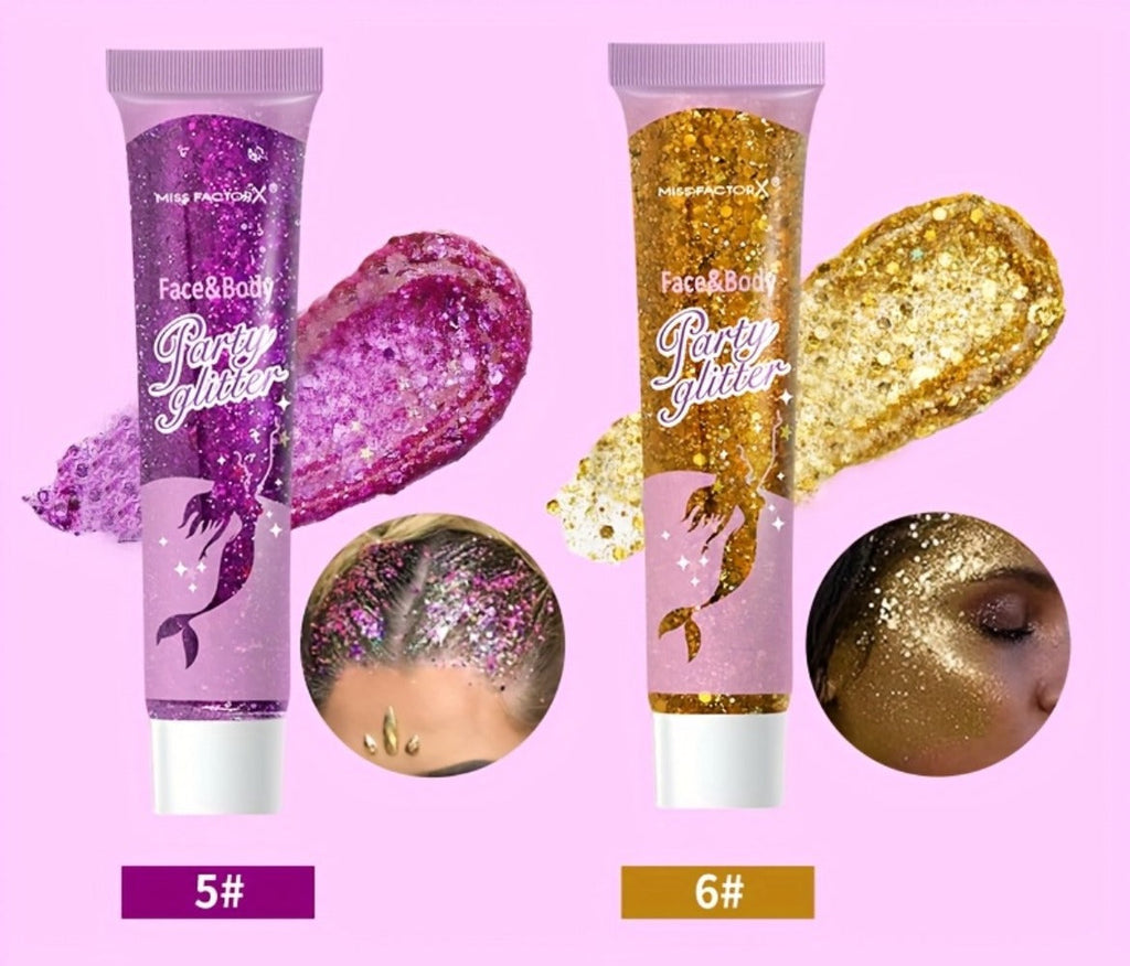Holographic Glitter Gel Set 10 Colors Cosmetic Grade Face Body Makeup – Festival Rave Cosplay Anime