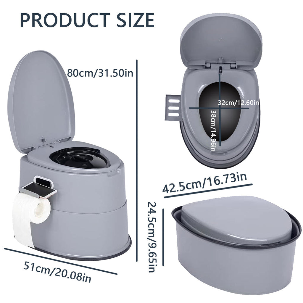 Portable Camping Toilet for Adults Extra Large Tall Spacious with Lid Hygienic Outdoor Travel Toilet for Car Hiking Beach Camping Fishing