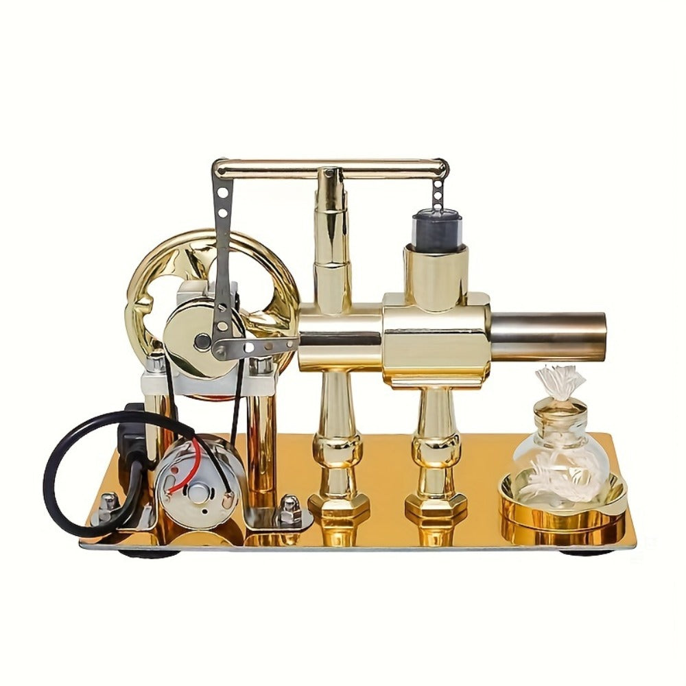 Stirling Engine Generator Kit, Single Cylinder Stainless Steel Pneumatic Model with the Listed Color, Size or Set Options for Everyday Use