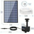 Separate-Panel Solar Fountain Pump with 1.5W, 2.5W, 3.5W and 9W Checkout Options and Nozzle Sets