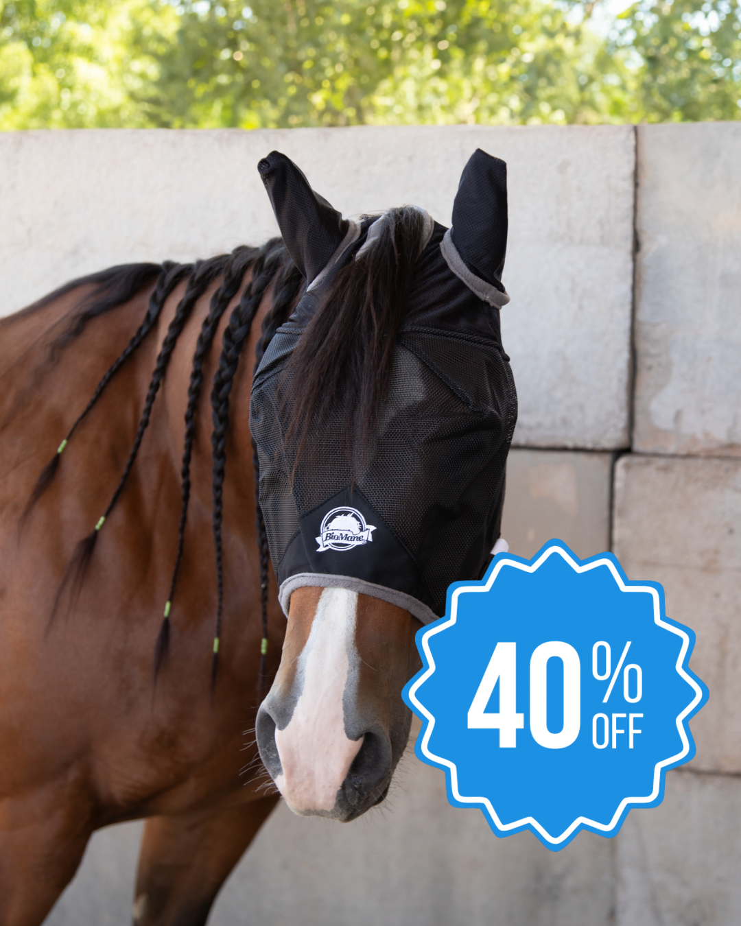 Quarter Horse Fly Mask Quarter Horse - Black (40% Off)